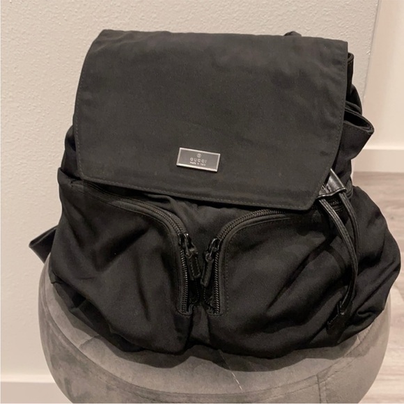Gucci Handbags - Gucci Black Nylon Backpack AUTHENTIC 90s Y2k